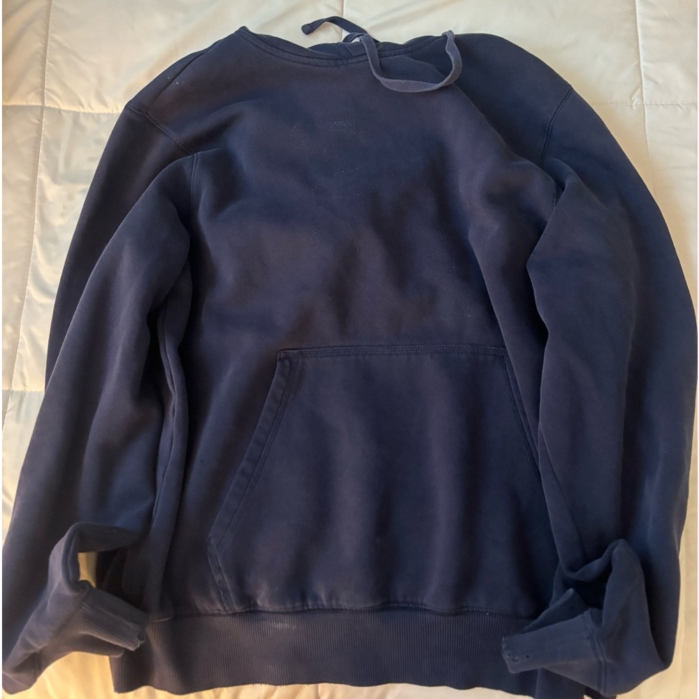 navy blue hoodie